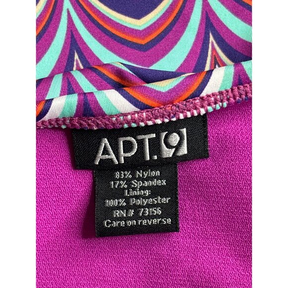 Apt. 9 Swim Skirt Bottoms Size 16 Multicolor Chevron Print Ruched Tie Sides New - Picture 5 of 7